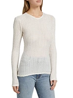 The Popcorn Textured Cotton-Blend Top