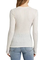 The Popcorn Textured Cotton-Blend Top