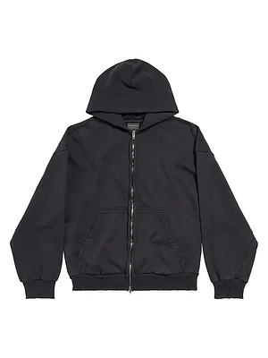 Painted Zip-Up Regular Fit Hoodie