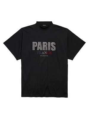 Paris Strass T-Shirt Oversized