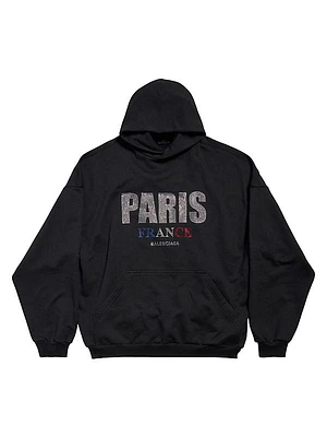 Paris Strass Large Fit Hoodie