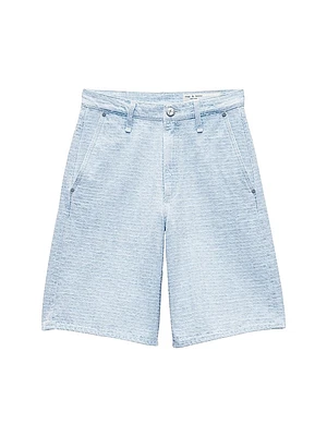The McKenna Tailored Textured Cotton Shorts
