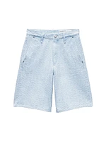 The McKenna Tailored Textured Cotton Shorts