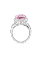 18K White Gold, Kunzite & 0.70 TCW Diamond Ring