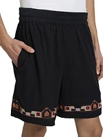 Zilan Embroidered Cotton Shorts