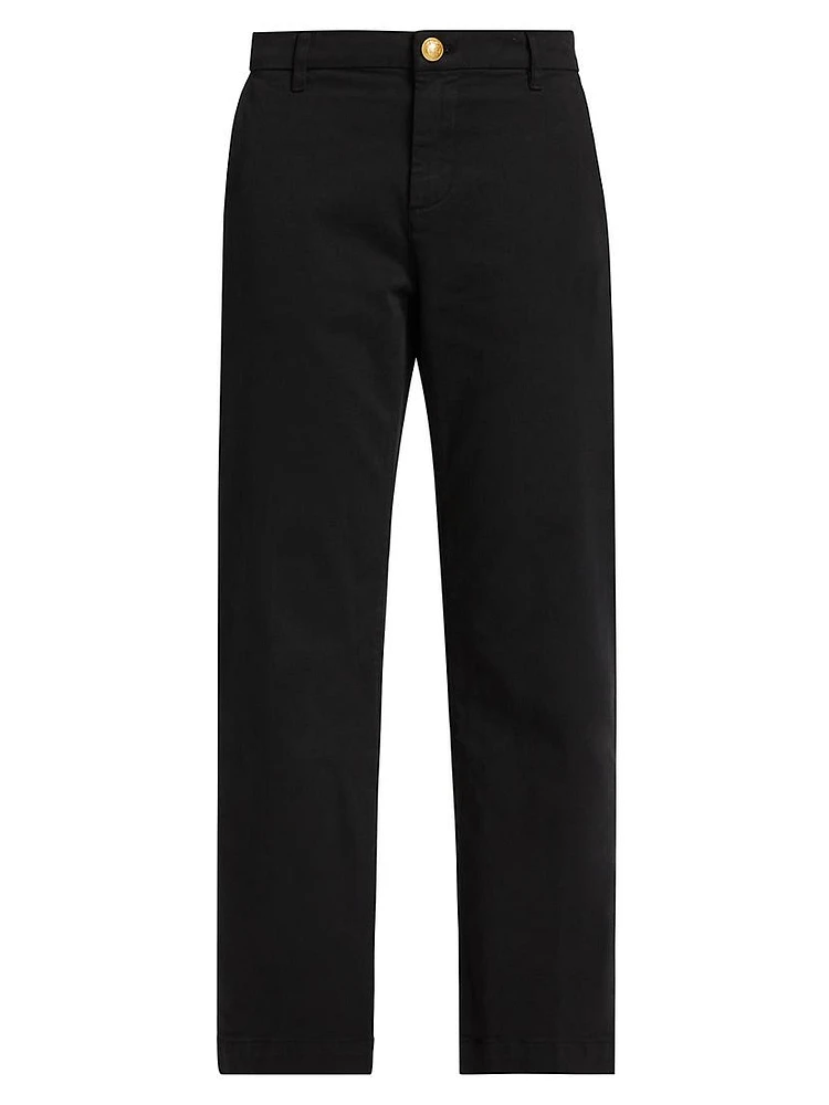 Hope Stretch-Cotton Straight-Fit Pants