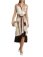 Ivria Tie-Dye Belted Shirtdress