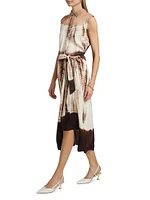 Ivria Tie-Dye Belted Shirtdress