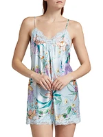 Josie Floral Stretch Satin Chemise
