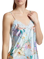 Josie Floral Stretch Satin Chemise