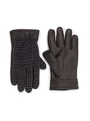 Duncan Plaid Mixed-Media Gloves