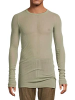 Rib-Knit Long-Sleeve T-Shirt
