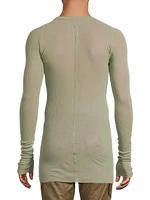 Rib-Knit Long-Sleeve T-Shirt