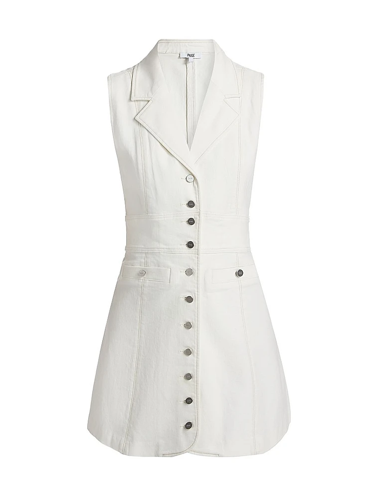 Vida Stretch-Denim Sleeveless Dress