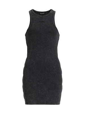 Rib-Knit Side Cut-Out Minidress