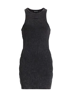 Rib-Knit Side Cut-Out Minidress