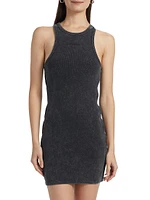 Rib-Knit Side Cut-Out Minidress
