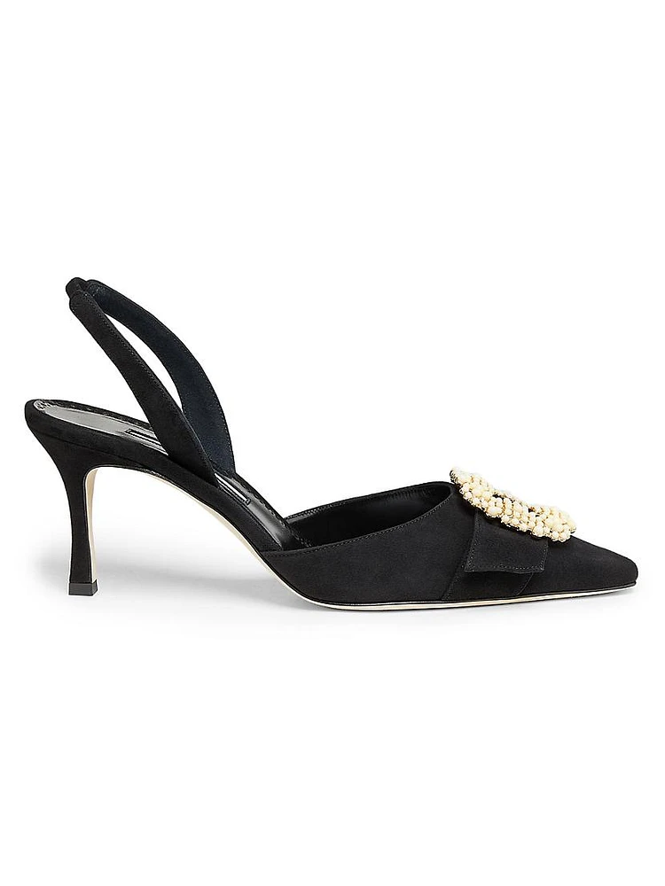 Gibsli Mone 70MM Embellished Suede Pumps