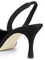 Gibsli Mone 70MM Embellished Suede Pumps