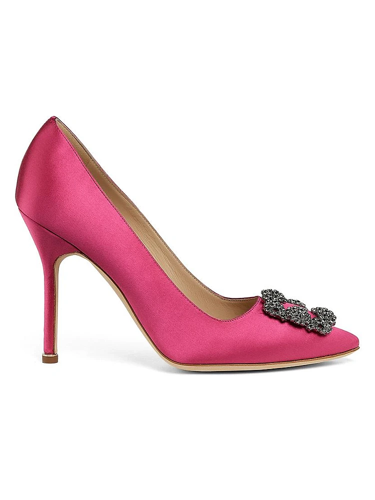 Hangisi 105MM Embellished Satin Pumps