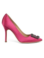 Hangisi 105MM Embellished Satin Pumps