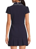 Bettina Embellished Pleated-Hem Minidress