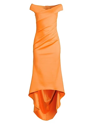 Brielle Off-the-Shoulder Trumpet Gown