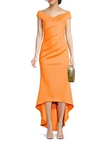 Brielle Off-the-Shoulder Trumpet Gown