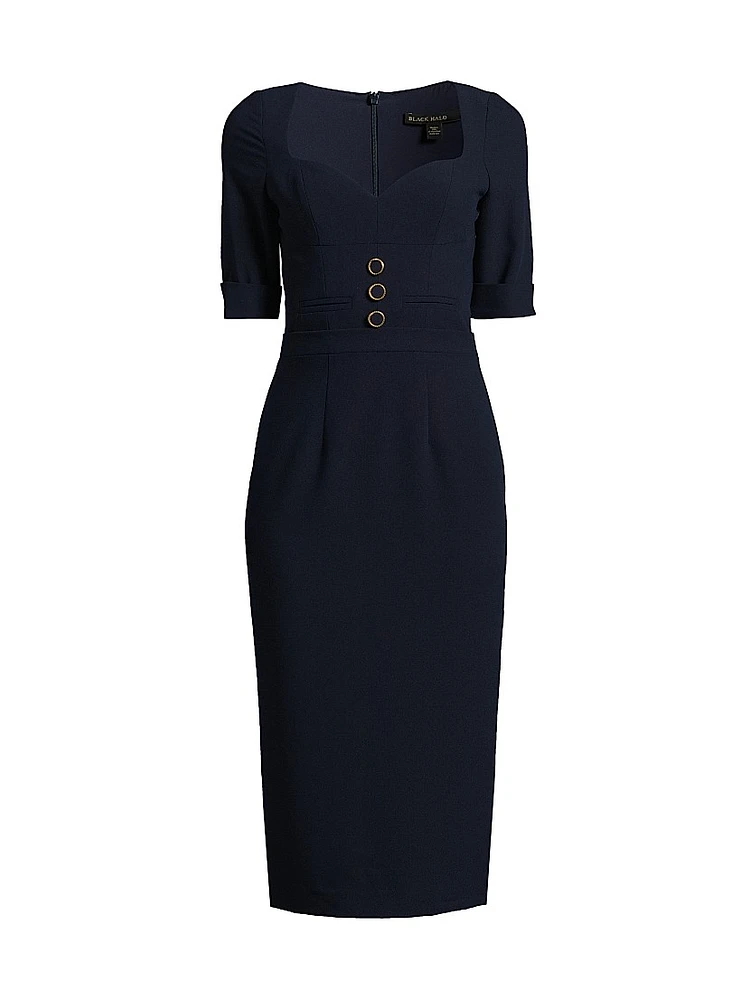 Kerry Crêpe Sheath Dress