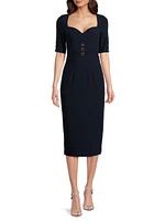 Kerry Crêpe Sheath Dress