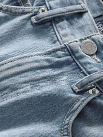 Charlotte Denim High-Rise Bermuda Shorts