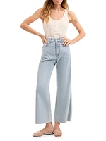 Taylor High-Rise Wide-Leg Crop Jeans