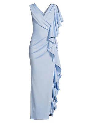 Eve Morwen Ruffled Sleeveless Gown