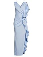 Eve Morwen Ruffled Sleeveless Gown