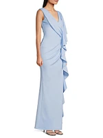 Eve Morwen Ruffled Sleeveless Gown