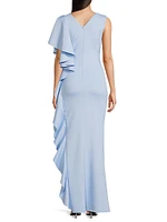 Eve Morwen Ruffled Sleeveless Gown