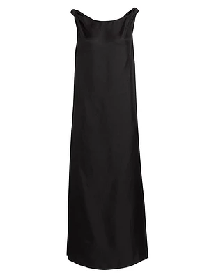 Moun Draped Sleeveless Midi-Dress