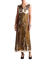 Cherie Printed Silk Maxi Dress