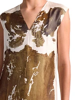 Cherie Printed Silk Maxi Dress