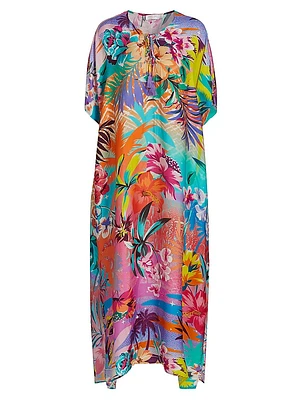 Zeru Tie-Neck Maxi Caftan