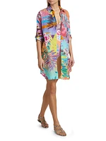 Zeru Button-Front Cover-Up Shirtdress