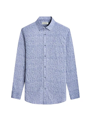 Julian Stretch Cotton Button-Front Shirt