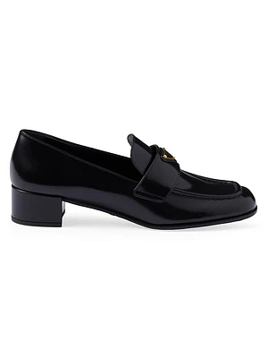 Brushed Leather Loafers
