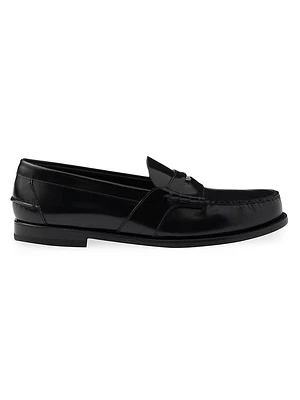 Brushed Leather Loafers