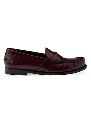 Brushed Leather Loafers