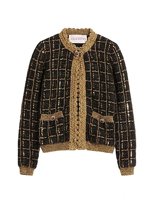 Mohair and Sequin Knit Jacket