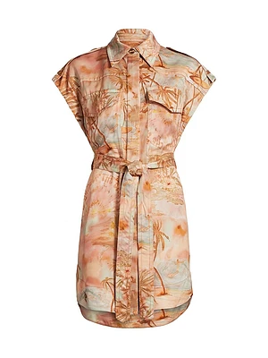 Illuminate Printed Sleeveless Tunic Dress