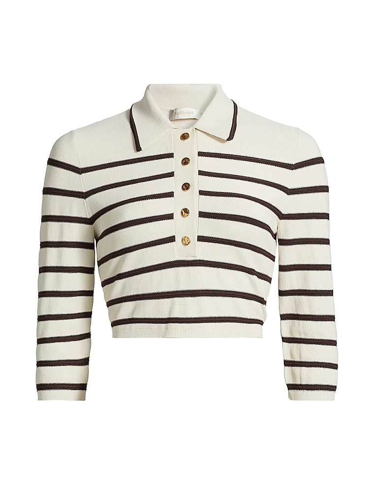 Illuminate Striped Polo Top
