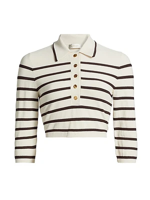 Illuminate Striped Polo Top