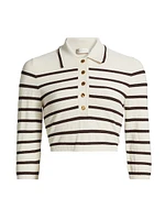 Illuminate Striped Polo Top